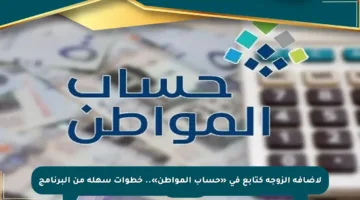لإضافة الزوجة كتابع في «حساب المواطن».. خطوات سهلة من البرنامج